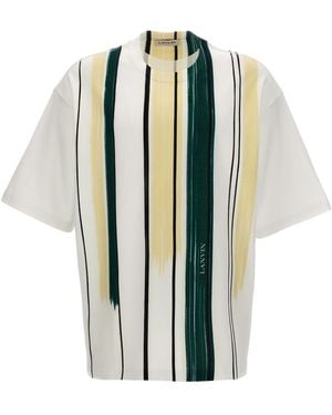 Lanvin Striped Print T-Shirt - White