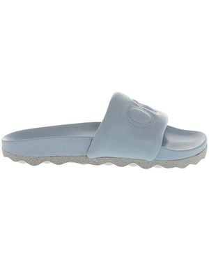 Off-White c/o Virgil Abloh Leather Slides - Blue
