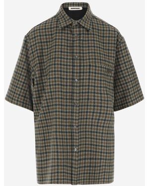 DARKPARK Collar Short Sleeves Shirts - Grey