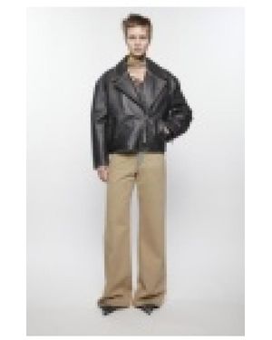 Acne Studios Biker Leather Jacket - Black