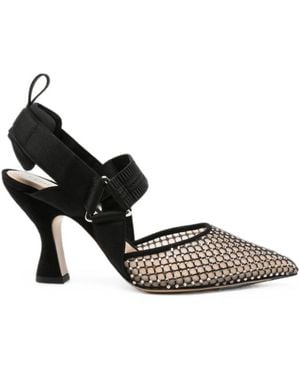 Fendi Colibrì Slingback Pumps - Black
