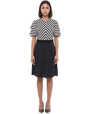 Stella McCartney Stripes Round Neck Dress - Blue