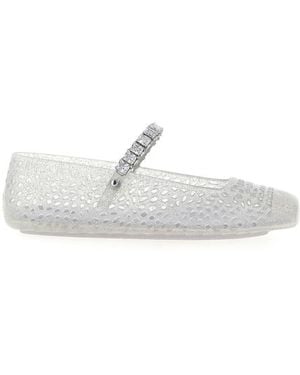 Jimmy Choo Slip On Ballet Flats - White