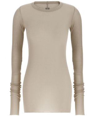 Rick Owens Solid Crew Neck T-Shirt - Natural