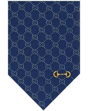 Gucci Logo Tie - Blue