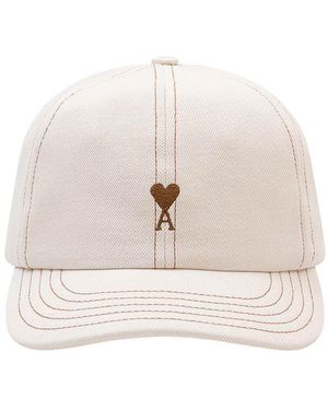 Ami Paris Off Solid Baseball Cap - Natural