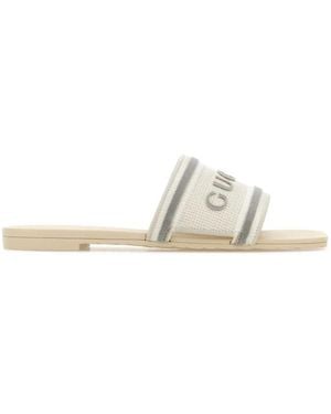Gucci Logo Sandals - White