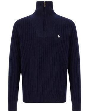Ralph Lauren Half Zip Sweater - Blue