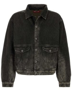 DIESEL Shirt Collar Jacket - Black