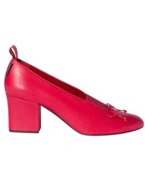 Miu Miu Leather Block Heels - Pink