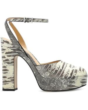 Fendi After-9 Platform Heels - White