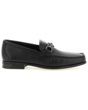 Ferragamo Leather Loafers - Black