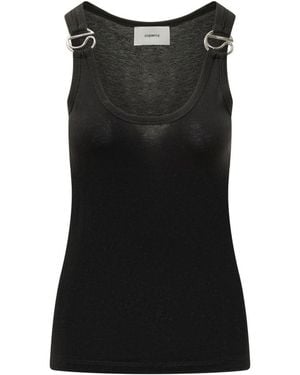 Coperni Scoop Neck Top - Black