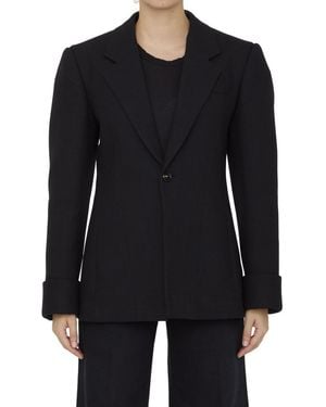 Bottega Veneta Notched Lapel Blazer - Black
