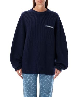 Marine Serre Fisherman Sweater - Blue