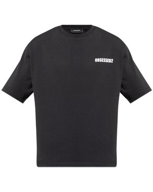 DSquared² Crewneck Printed T-Shirt - Black
