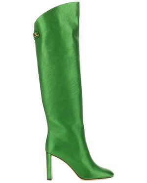Maison Skorpios Leather Boots - Green