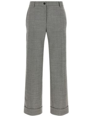 Alberto Biani Flared Flat Front Pant - Grey