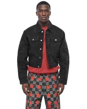 Off-White c/o Virgil Abloh Boxy Denim Jacket - Black