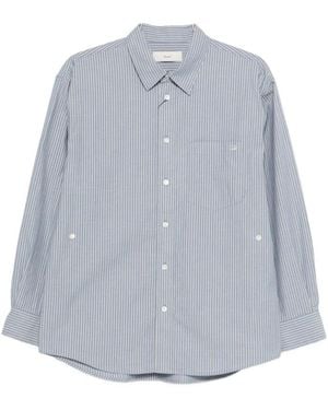 DUNST Regular Stripes Shirt - Gray
