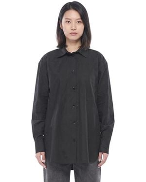 ANDAMANE Oversized Solid Shirt - Black