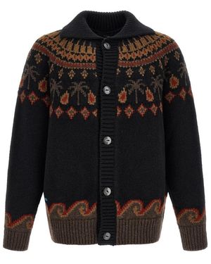 Alanui Relaxed Jacquard Cardigan - Black