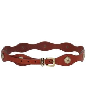 Etro Studded Buckle Belt - Brown