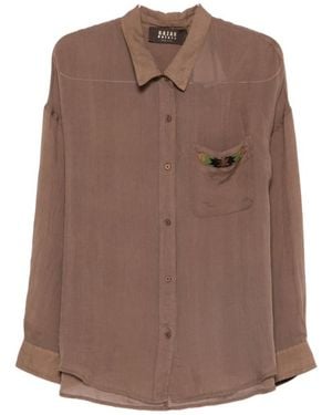 Bazar Deluxe Relaxed Solid Shirt - Brown