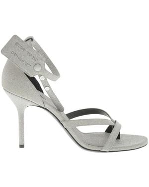 Off-White c/o Virgil Abloh Embellished Heels - Metallic