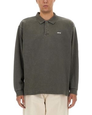 Obey Logo Polo - Gray