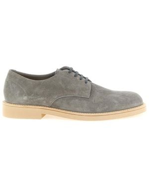 Brunello Cucinelli Suede Lace Up Shoes - Gray