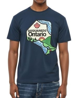 DSquared² Graphic T-Shirt - Blue