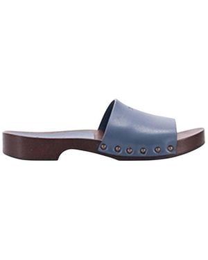 LA ROSE Slip-On Sandals - Blue