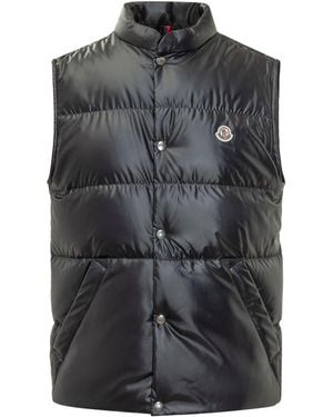 Moncler Quilted Logo Jacket - Black