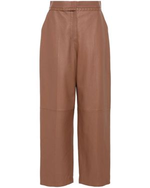 Fendi Leather Pants For - Brown