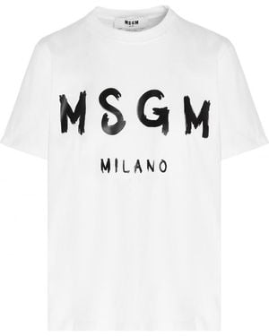MSGM Logo T-Shirt - Gray