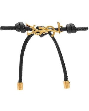 Saint Laurent Logo Bracelet - Black