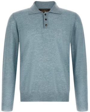 Zanone Polo Sweater - Blue