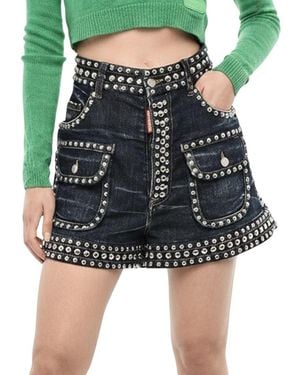 DSquared² Studded Shorts - Black