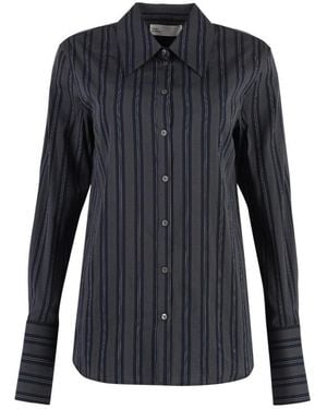 Tory Burch Dark Stripes Shirt - Blue