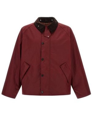 Barbour Solid Waxed Jacket - Red