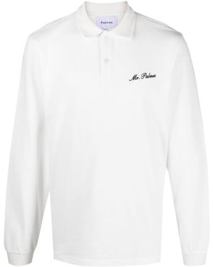 Palmes Logo Organic Cotton Polo Shirt - White