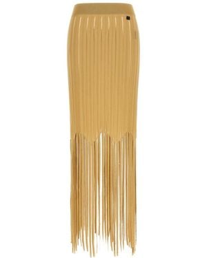 Balmain Fringed Skirt - Metallic
