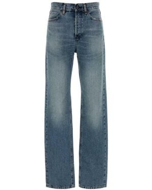 FRAME Straight High Rise Jeans - Blue