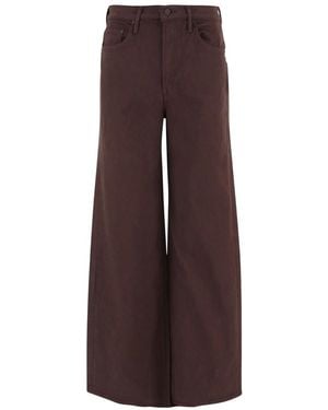 Mother Flared High Rise Jeans - Brown