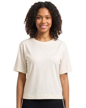 EA7 Embellished Crew Neck T-Shirt - White