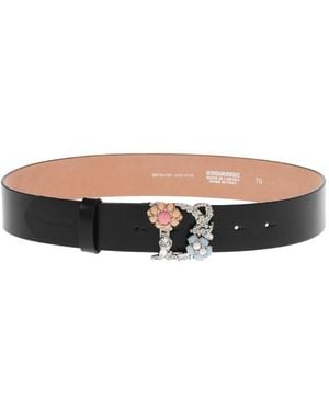 DSquared² Embellished Casual Belt - Black