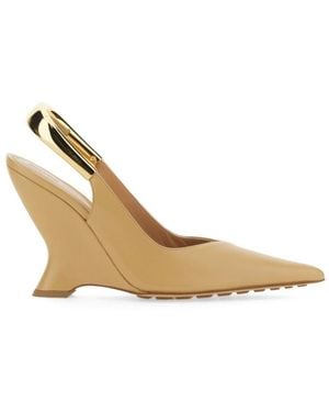 Bottega Veneta Slingback Pumps - Natural
