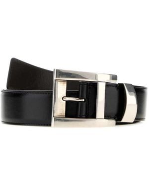 Versace Logo Buckle Belt - Black