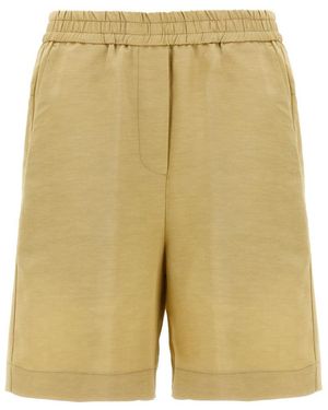 Nude Linen Bermuda Shorts - Yellow